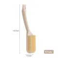 Durable khaki long-handle shoe brush with soft bristles and convenient hangable design for cleaning. - Khaki