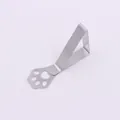 Stainless steel triangle tablecloth clip with cute cat paw design for outdoor picnics - Cat Paw Hollow-Out / Single Piece / Silver