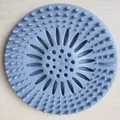 Durable blue silicone sink strainer hair catcher for bathroom floor drain and kitchen sink - Grey Blue