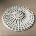 White circular silicone sink strainer for bathroom floor drain hair catcher filter - White