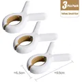 3-pack small white plastic windproof clothespins with yellow grips, 9.5cm x 6.5cm size - Set of 3 (Small) / Yellow