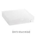Durable frosted rectangular plastic storage box in a short and wide variant for home - Short and Wide Model (8075) / Clear