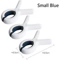 Set of 3 small blue and white windproof plastic laundry clips for quilts and clothes - Set of 3 (Small) / Blue