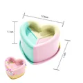 Herzförmige Silikon-Mousse-Form zum Backen von Desserts, Maße 12,5 x 11 x 7,1 cm - Herz (A3626) / Dreifarbig