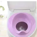 Comfortable purple baby potty training seat ring installed on white bathroom toilet - 38.5*32.8*8.5CM / Purple