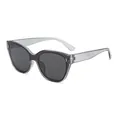 Children's fashionable sunglasses with grey transparent frame for outdoor sun protection - Translucent Grey Frame Grey Lens