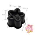 Premium schwarze sternförmige Silikon-Mousse-Backform mit 12,5x12,2x7,1 cm Markierungen - Stern (A3626) / Schwarz