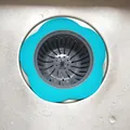 Blumenförmiges Silikon Spülbeckensieb in Türkis gegen Verstopfungen in der Küche - Blau