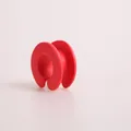 Red silicone windproof buckle for clothes drying rod variant, anti-slip hanger clip. - Red
