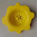Attrape-cheveux de drainage en silicone jaune vif en forme de fleur pour les éviers - Jaune