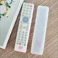 Soft translucent silicone protective cover for home TV remote control, dustproof sleeve - Style F / 21x4.9x1.9cm
