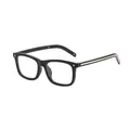 Lunettes à monture carrée noire vintage avec détails dorés pour hommes et femmes élégant - Monture Noire Anti-Lumière Bleue
