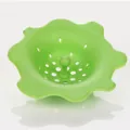Crépine d'évier en silicone vert vif en forme de fleur pour la douche et le lavabo - Vert