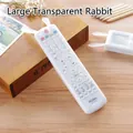 Large transparent silicone remote control protector with cute rabbit ears design - Rabbit - Large / Clear