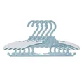 Blue and white adjustable non-marking multi-functional children's clothes hangers set - Telescopic / 1 Piece / Blue