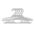 White multi-functional expandable non-marking children's hangers for baby nursery clothes - Pack of 5 / Gray