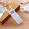 Small white semi-transparent silicone remote control protective sleeve with cute rabbit ears - Rabbit - Small / Clear