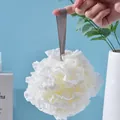 Large white ultra-soft lace-edged bath sponge ball with hanging strap for deep cleaning - Lace Style / Lace White