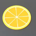 Vivace sottobicchiere in silicone a fetta di frutta gialla con motivo arancione creativo - Limone Giallo
