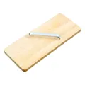 Commercial grade thickened wooden sliced noodle board with sturdy metal handle grip - Dough Tray