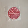 Sottobicchiere in silicone a forma di fetta di pompelmo rosso per le tazze da tè - Arancione