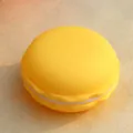 Portable yellow macaron-shaped plastic jewelry storage box for earrings and rings - 10*5cm / Large Yellow