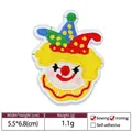 Écusson brodé Joker coloré pour vêtements DIY et décoration de vacances. - Avatar de Clown (CC122) / 5.5*6.8cm
