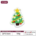 Écusson brodé sapin de Noël pour décoration DIY, style thermocollant - Sapin de Noël (CC304) / 2.8*3.7cm