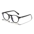 Classic black round frame blue light blocking glasses with anti-UV lenses - Anti-blue Light Glasses / Black Frame