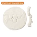Reusable hot compress facial towel mask with 3-hole design and a detachable strap. - 3-Hole Style (With Strap) (A3243) / 24*24cm / White