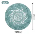 Blauer Silikon-Haarfänger und Abflussdeckel Spiraldesign 140mm Durchmesser Größe - Durchmesser 140mm / Blau