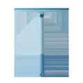 Rotating T-shaped blue glass squeegee for efficient household window and bathroom cleaning - Blue
