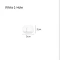 Compact white single-hole desktop cable organizer for tidy data and charging cords - 1 Hole / White