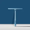 Light blue rotating T-shaped glass squeegee for household window and bathroom cleaning - Green