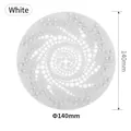 140mm weißer Silikon-Bad-Haarfänger und verstopfungssichere Bodenablaufabdeckung - Durchmesser 140mm / Weiß