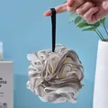 Large ultra-soft grey and white bath loofah sponge for exfoliating and foaming - Two-tone Gray