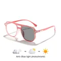 Children's pink aviator glasses with anti-blue light and photochromic lenses - Pink