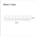 Minimalist white 7-slot silicone cable organizer for desktop cable management, 13x2cm size - 7 Holes / White