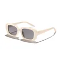 Occhiali da sole squadrati alla moda per bambini color crema lenti grigie. - Montatura Albicocca Lenti Grigie
