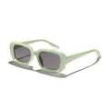 Occhiali da sole quadrati alla moda per bambini color verde menta con lenti UV. - Montatura Verde Lenti Grigie