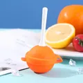 Orange lollipop shaped silicone ice ball mold for creative homemade ice cream popsicles - L / Orange