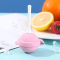 Creative pink lollipop shaped ice ball mold with white handle for homemade fruit popsicles - L / Pink