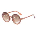 Gafas de sol redondas para niños con cara sonriente y ojos de estrella para fiesta - Estilo de Cara Sonriente y Estrella Hueca / Montura Té Lente Té