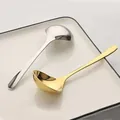 Durable stainless steel soup ladles with long handles in gold and silver finish - Gold