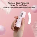 Anti-exposure double-sided fashion tape for clothing, 50-piece flamingo themed pack - Flamingo Pattern - Curved Style / 50 Pieces Per Pack