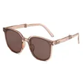 Tragbare faltbare Sonnenbrille mit braunem transparentem Rahmen und UV-Schutzgläsern - Tee Rahmen Tee Gläser