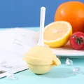 Lollipop-shaped food grade silicone ice ball mold in vibrant yellow and white finish - L / Yellow