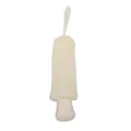 Bolsa de red espumante beige gruesa con lazo para colgar jabón artesanal en barra - Estilo Grabado / Blanco Roto