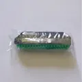 Handheld washable pet hair lint remover brush with green silicone bristles in simple packaging - Small Cleaning Brush / Black