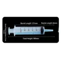 Voedselveilige 60ml spuit-ijs-vorm met gedetailleerde afmetingen en schaal - 60ml / Spuitvorm